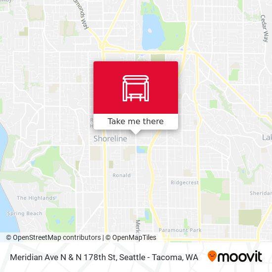 Meridian Ave N & N 178th St map