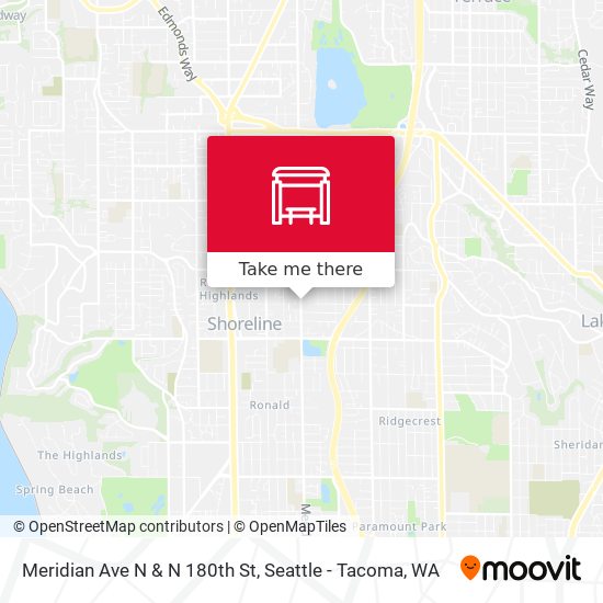 Mapa de Meridian Ave N & N 180th St