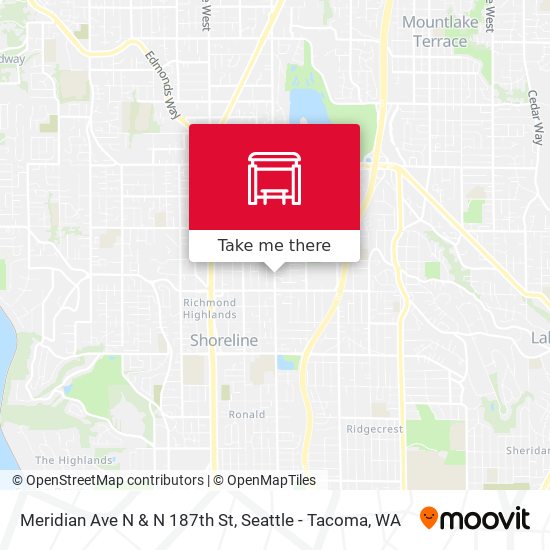 Meridian Ave N & N 187th St map