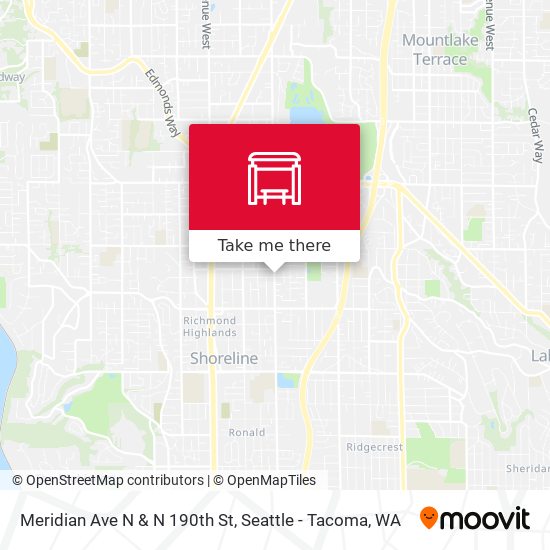 Meridian Ave N & N 190th St map