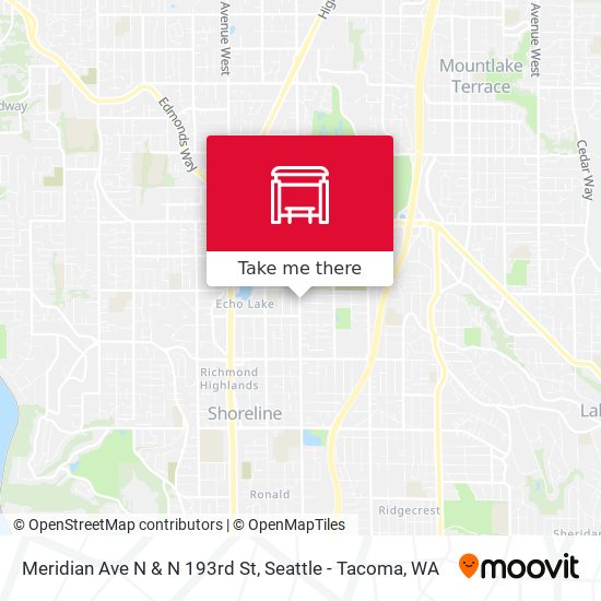 Mapa de Meridian Ave N & N 193rd St