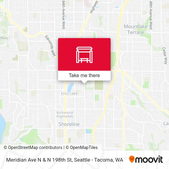 Mapa de Meridian Ave N & N 198th St