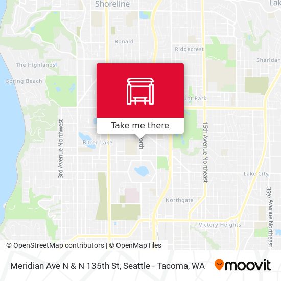 Mapa de Meridian Ave N & N 135th St