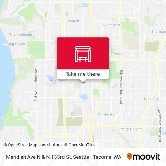 Mapa de Meridian Ave N & N 133rd St
