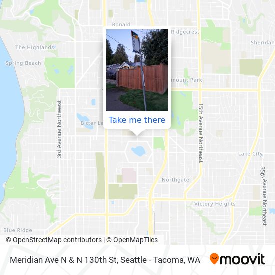 Mapa de Meridian Ave N & N 130th St