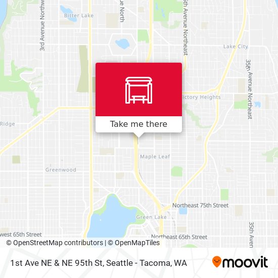1st Ave NE & NE 95th St map