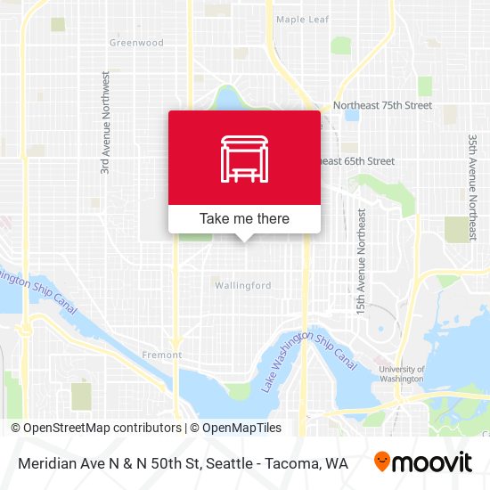 Meridian Ave N & N 50th St map