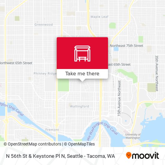 N 56th St & Keystone Pl N map