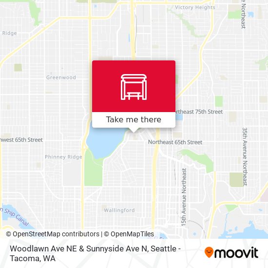 Woodlawn Ave NE & Sunnyside Ave N map