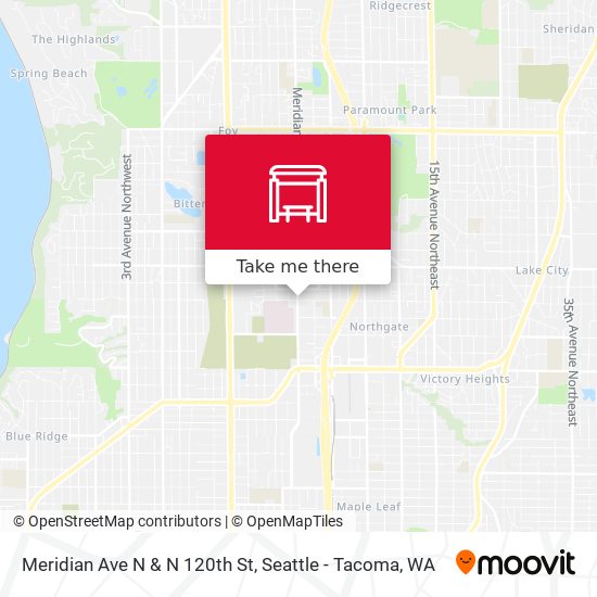Meridian Ave N & N 120th St map