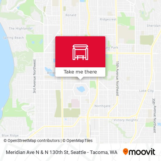 Mapa de Meridian Ave N & N 130th St
