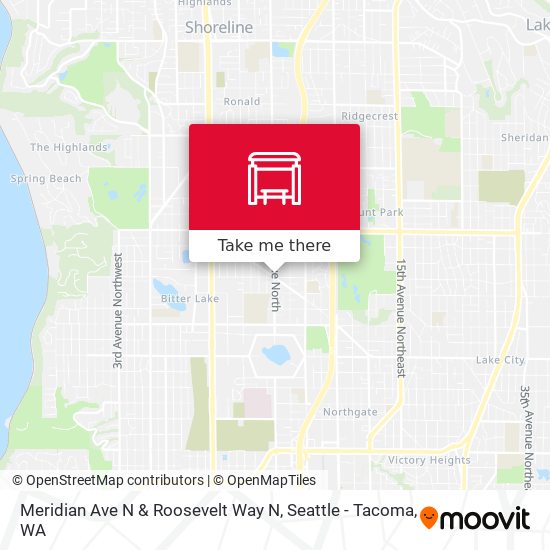 Mapa de Meridian Ave N & Roosevelt Way N