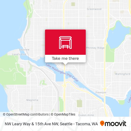 Mapa de NW Leary Way & 15th Ave NW