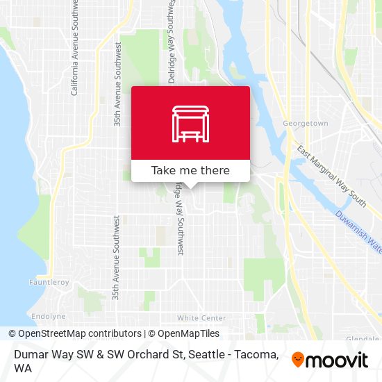Dumar Way SW & SW Orchard St map