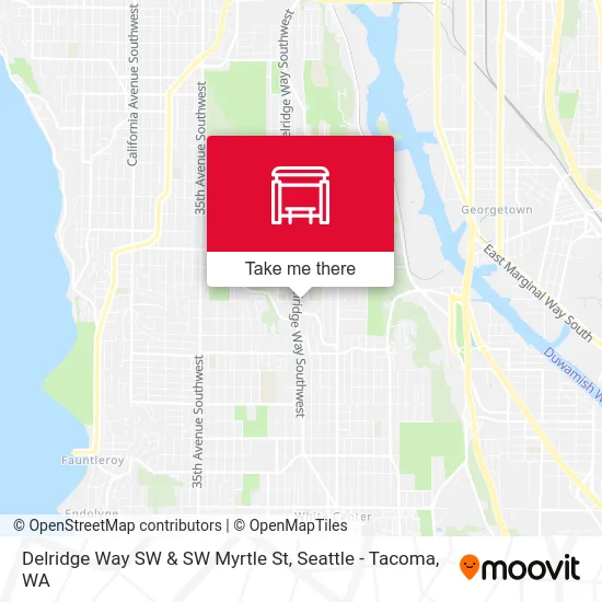 Delridge Way SW & SW Myrtle St map