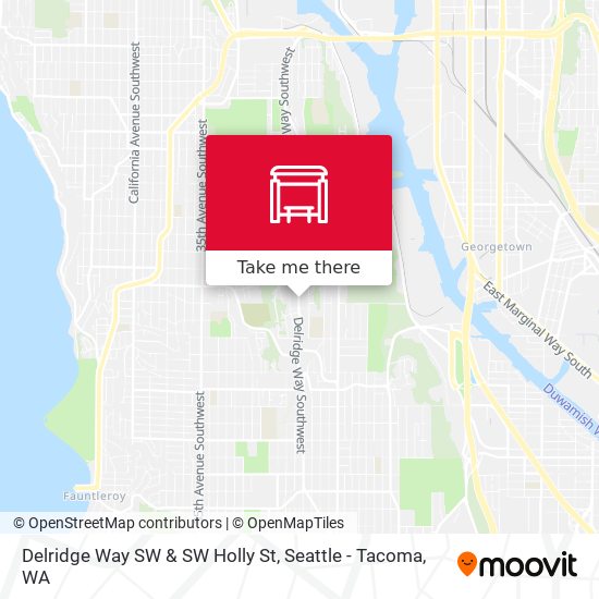 Delridge Way SW & SW Holly St map