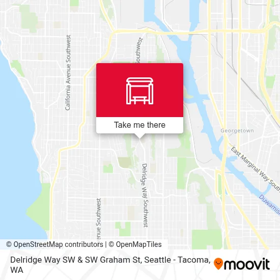 Delridge Way SW & SW Graham St map