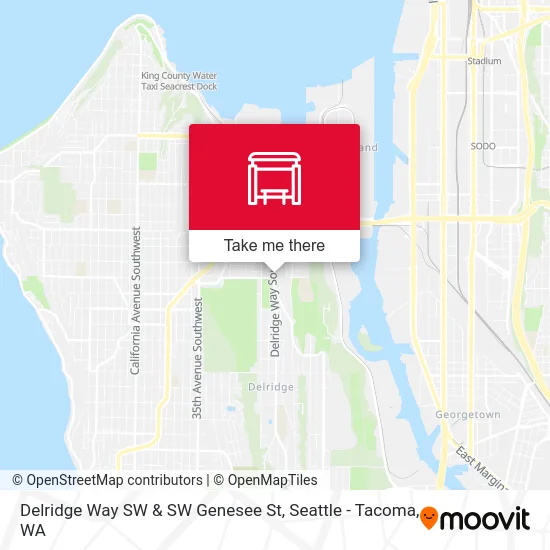 Delridge Way SW & SW Genesee St map
