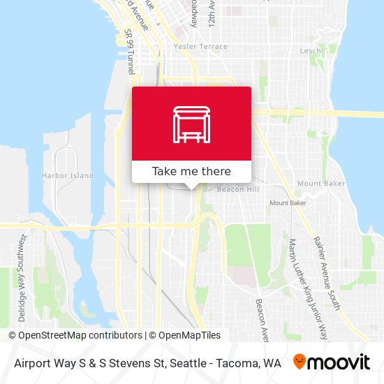 Mapa de Airport Way S & S Stevens St