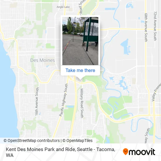 Mapa de Kent Des Moines Park and Ride