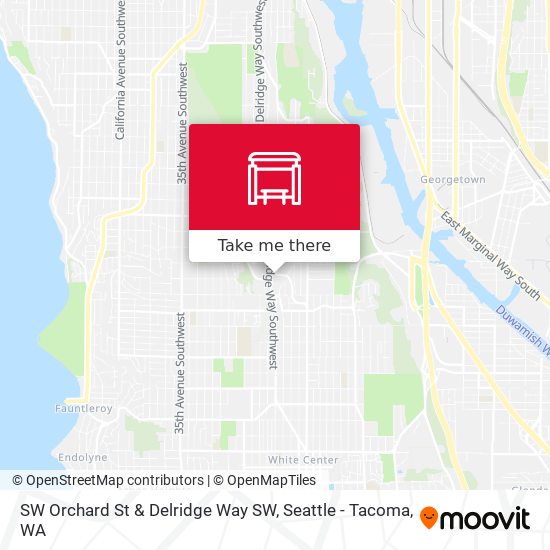SW Orchard St & Delridge Way SW map