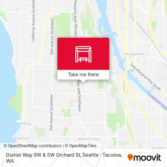 Dumar Way SW & SW Orchard St map