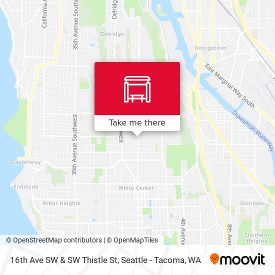 16th Ave SW & SW Thistle St map