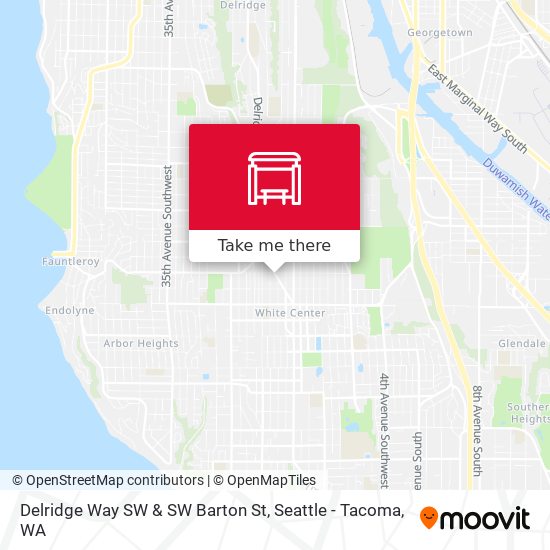Delridge Way SW & SW Barton St map