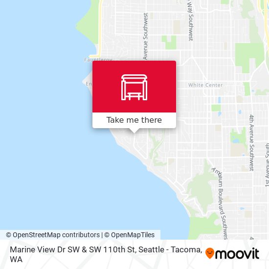 Marine View Dr SW & SW 110th St map