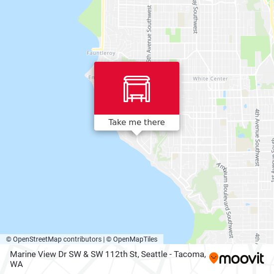 Marine View Dr SW & SW 112th St map