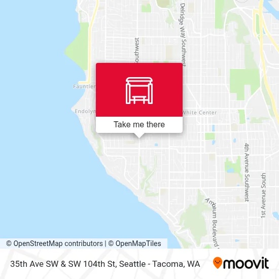 35th Ave SW & SW 104th St map