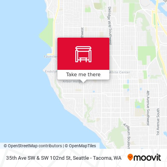 35th Ave SW & SW 102nd St map