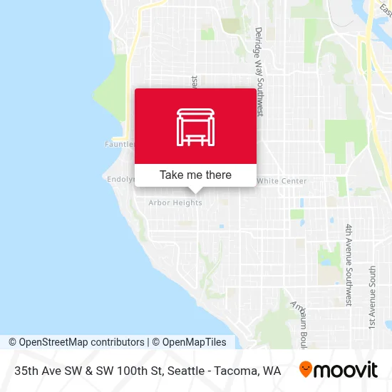 35th Ave SW & SW 100th St map