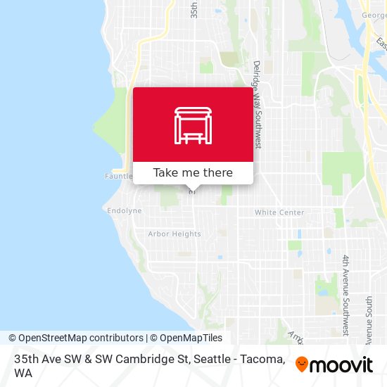 35th Ave SW & SW Cambridge St map
