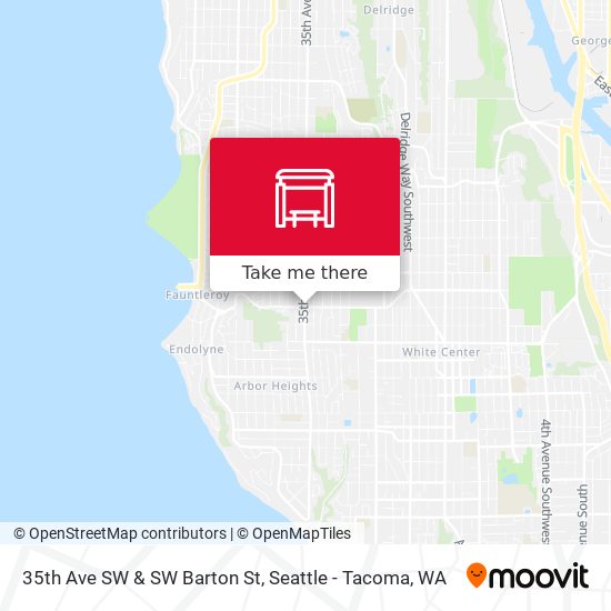 35th Ave SW & SW Barton St map