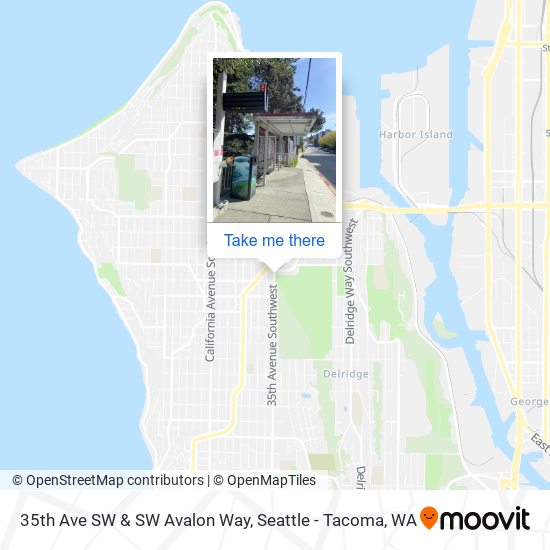 35th Ave SW & SW Avalon Way map