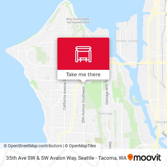 35th Ave SW & SW Avalon Way map