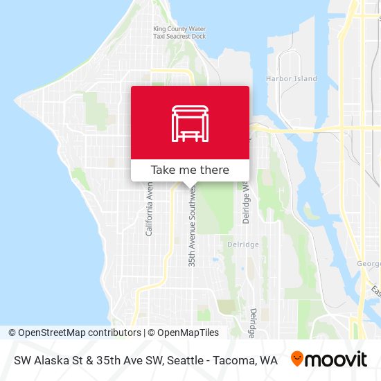 SW Alaska St & 35th Ave SW map