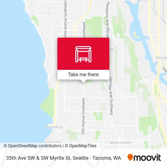 35th Ave SW & SW Myrtle St map
