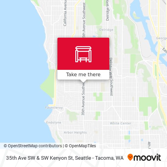 35th Ave SW & SW Kenyon St map