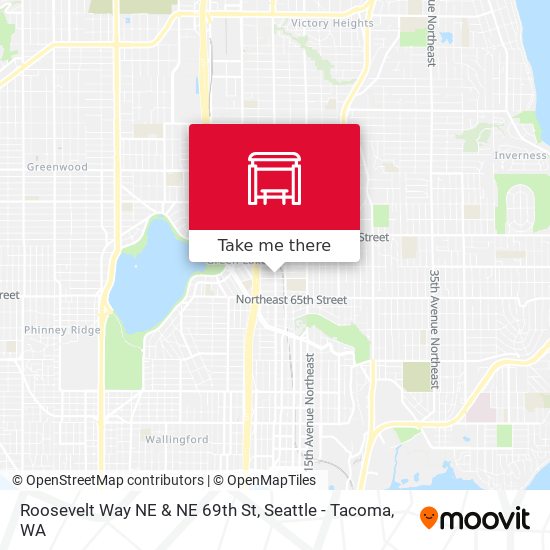 Roosevelt Way NE & NE 69th St map