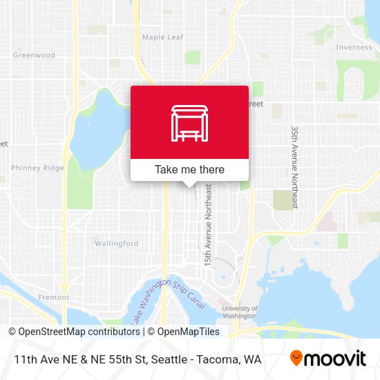 11th Ave NE & NE 55th St map