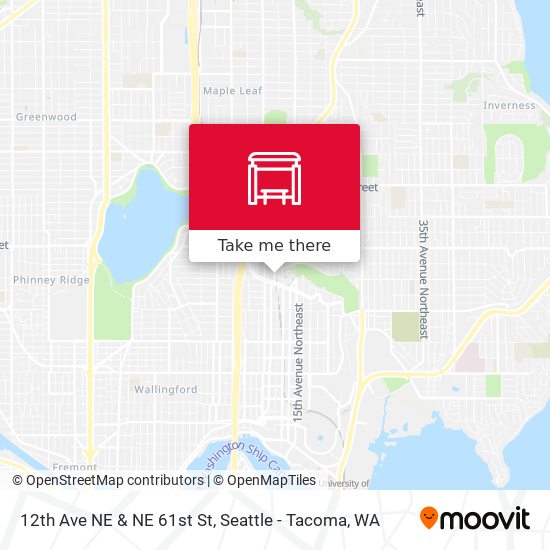 12th Ave NE & NE 61st St map