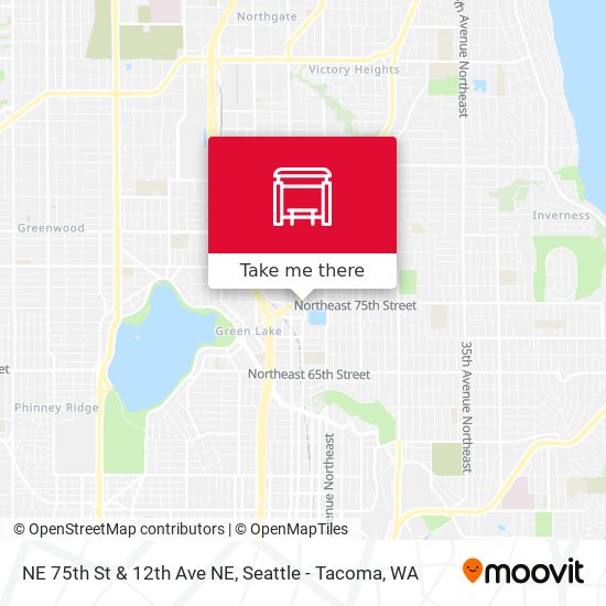 NE 75th St & 12th Ave NE map