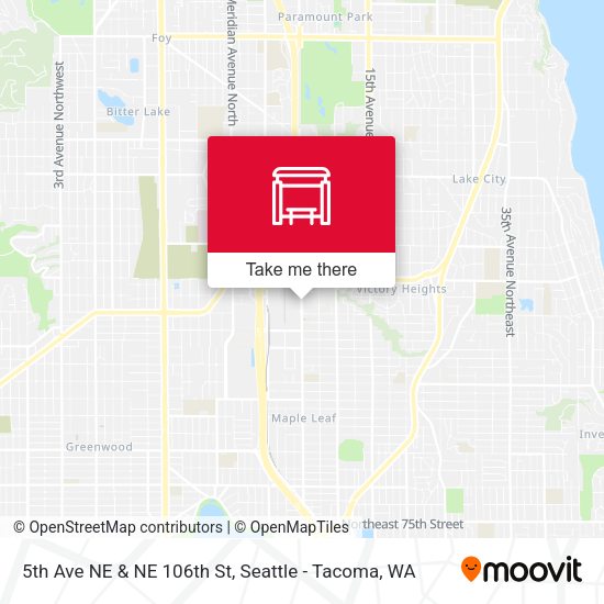 5th Ave NE & NE 106th St map