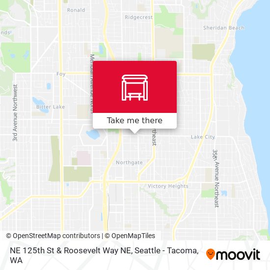 NE 125th St & Roosevelt Way NE map