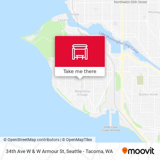 34th Ave W & W Armour St map