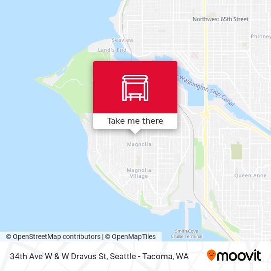 34th Ave W & W Dravus St map