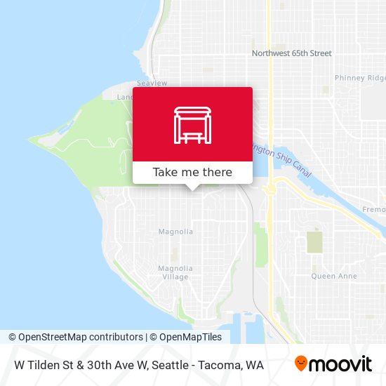W Tilden St & 30th Ave W map