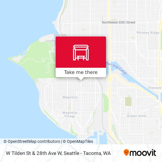 W Tilden St & 28th Ave W map